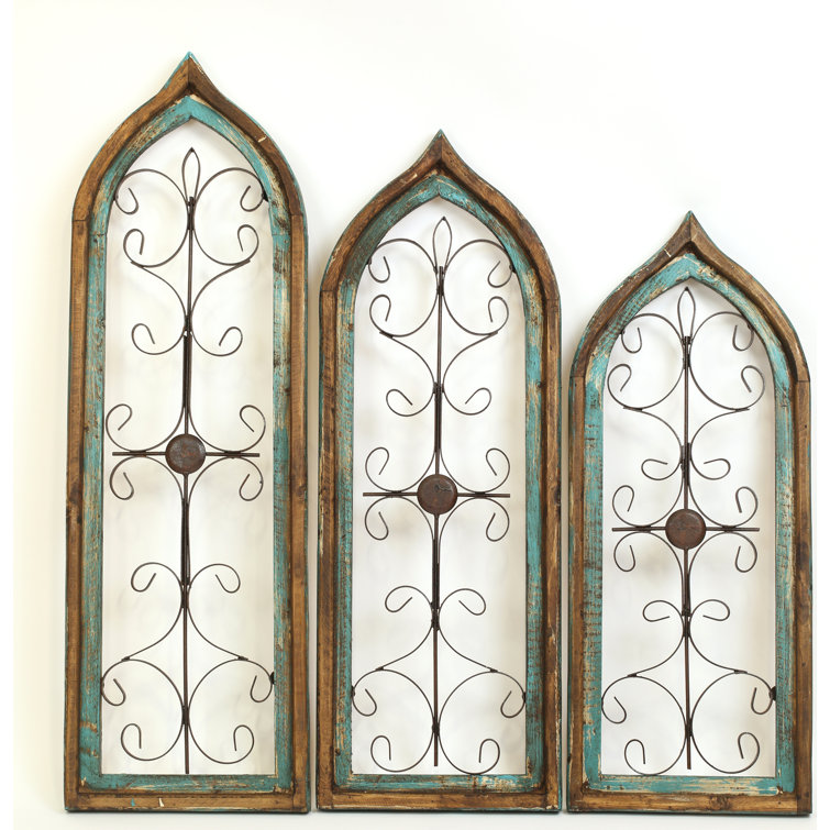 Ophelia & Co. 3 Piece Architectural Window Wall Decor Set & Reviews Wayfair